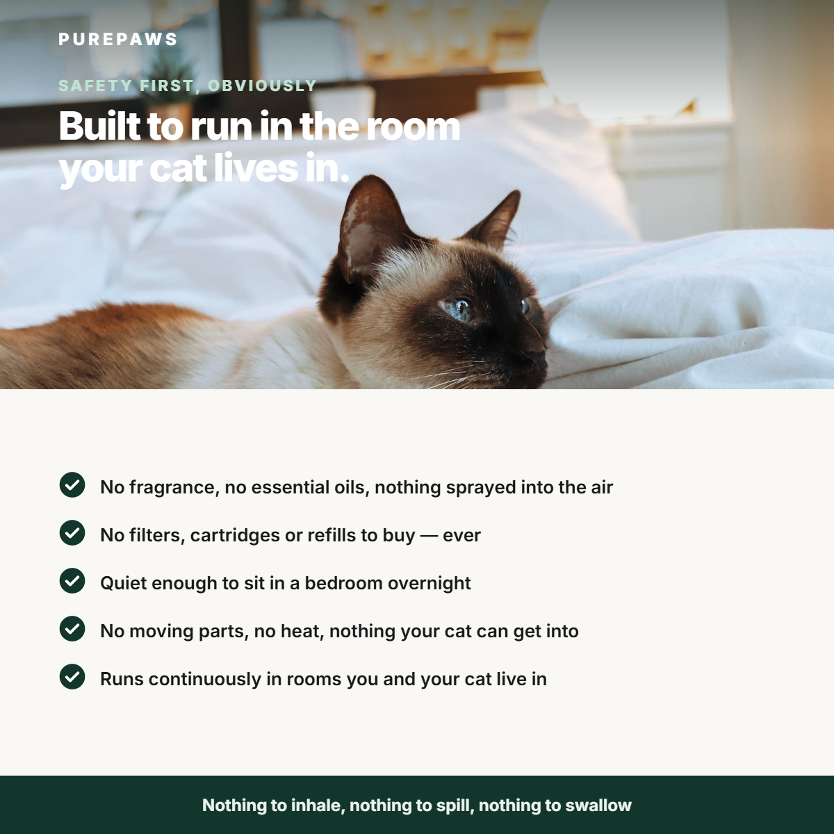 Built to run in the room your cat lives in